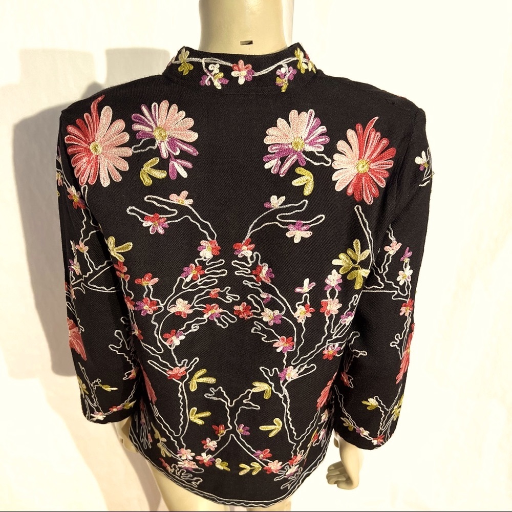 BOSTON PROPER Crewel Embroidered Blazer/Jacket - Picture 6 of 12